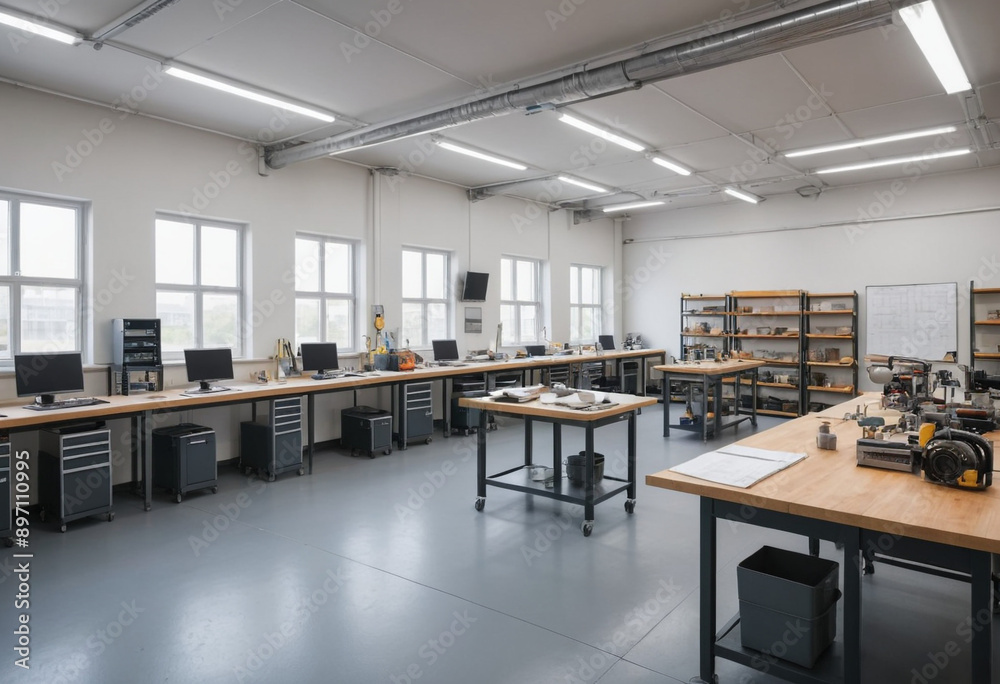 A workshop offering training for new skills and career development (Education). A workshop offering training for new skills and career development (Education).
