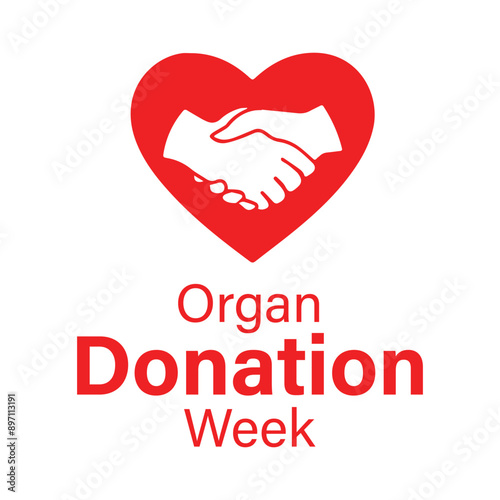 Organ donation week vector design and artwork. 2nd September. National organ donation day.