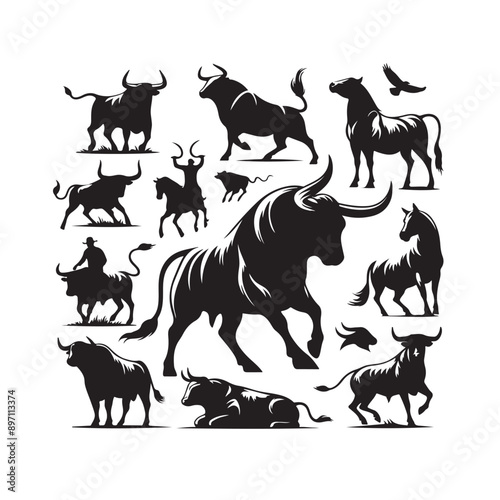 Cat Vector Art Black and White