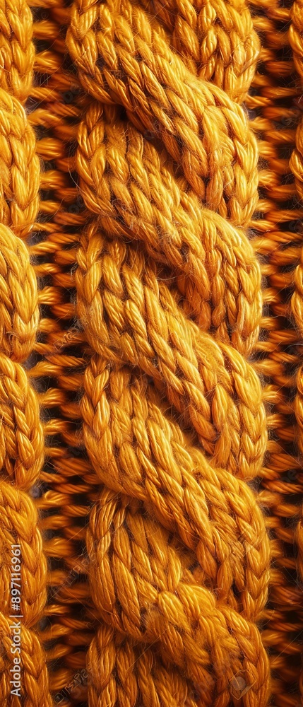 A close up of a knitted item with a yellow color A close up of a knitted item with a yellow color