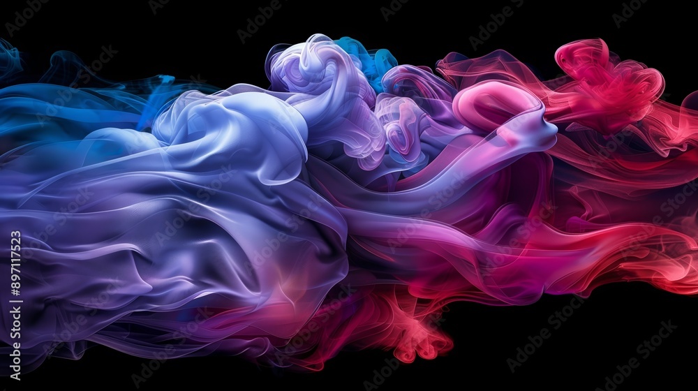 Vibrant smoke intertwines against a dark backdrop, forming dynamic patterns and gradients Vibrant smoke intertwines against a dark backdrop, forming dynamic patterns and gradients