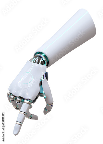 Robot hand click png sticker, transparent background