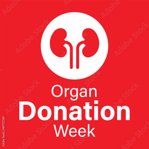 Organ donation week vector design and artwork. 2nd September. National organ donation day.