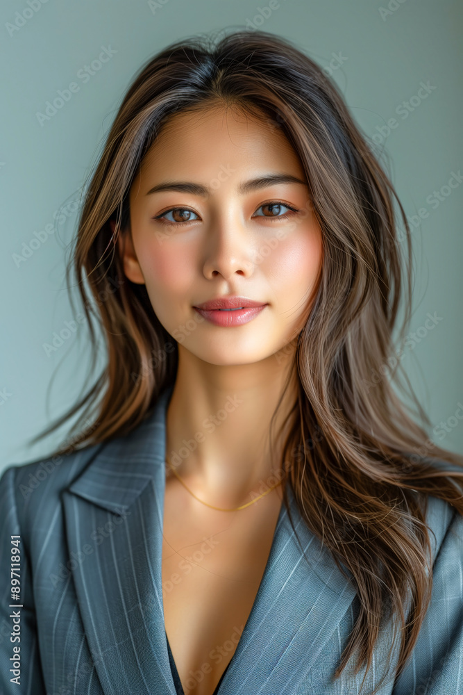 Formal portrait of beautiful asian business woman. Formal portrait of beautiful asian business woman.
