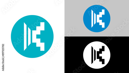 professional and customized K and X alphabetic combination logo design 