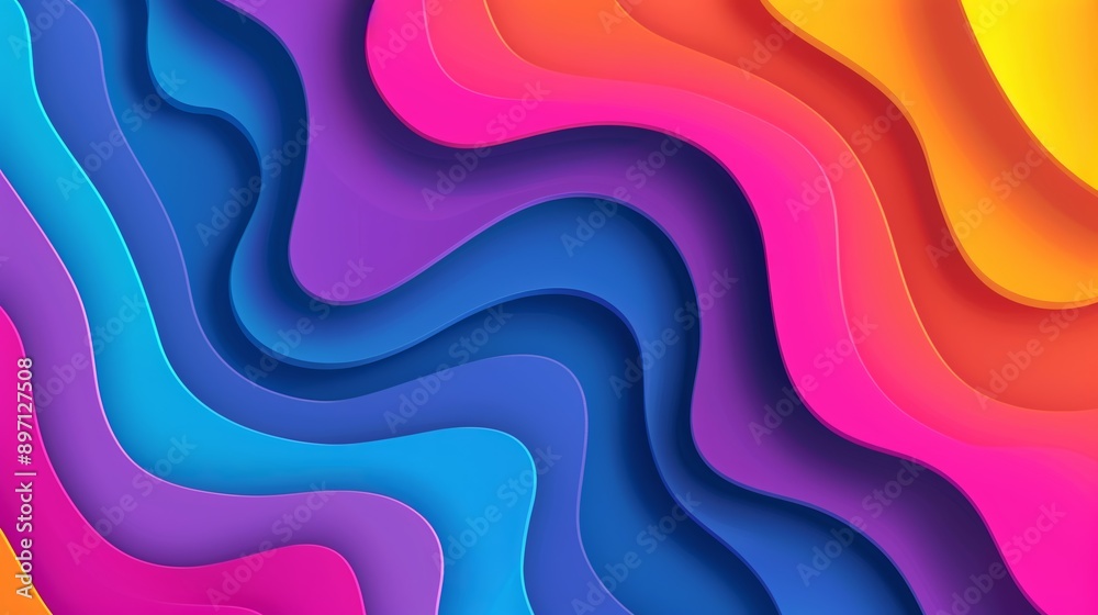 Colorful wave pattern abstract background creating a modern and beautiful design
