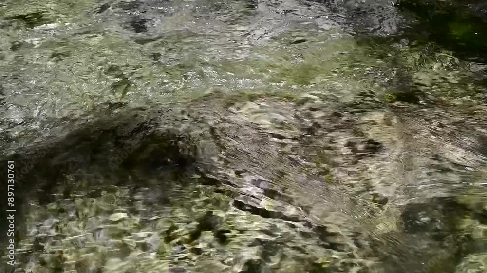 Slow motion of water flowing through the rocks. The pools of Erve - Pozze di Erve are small natural pools created by the fresh water of the Gallavesa stream in Lombardy region, northern Italy. Slow motion of water flowing through the rocks. The pools of Erve - Pozze di Erve are small natural pools created by the fresh water of the Gallavesa stream in Lombardy region, northern Italy.