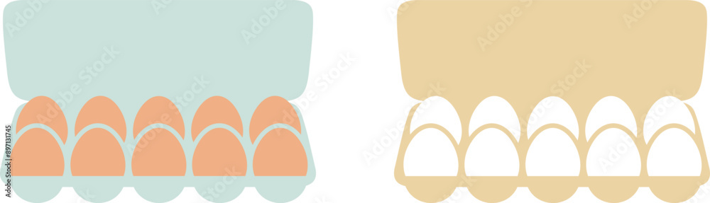 Chicken eggs logo. Isolated chicken eggs on white background Chicken eggs logo. Isolated chicken eggs on white background