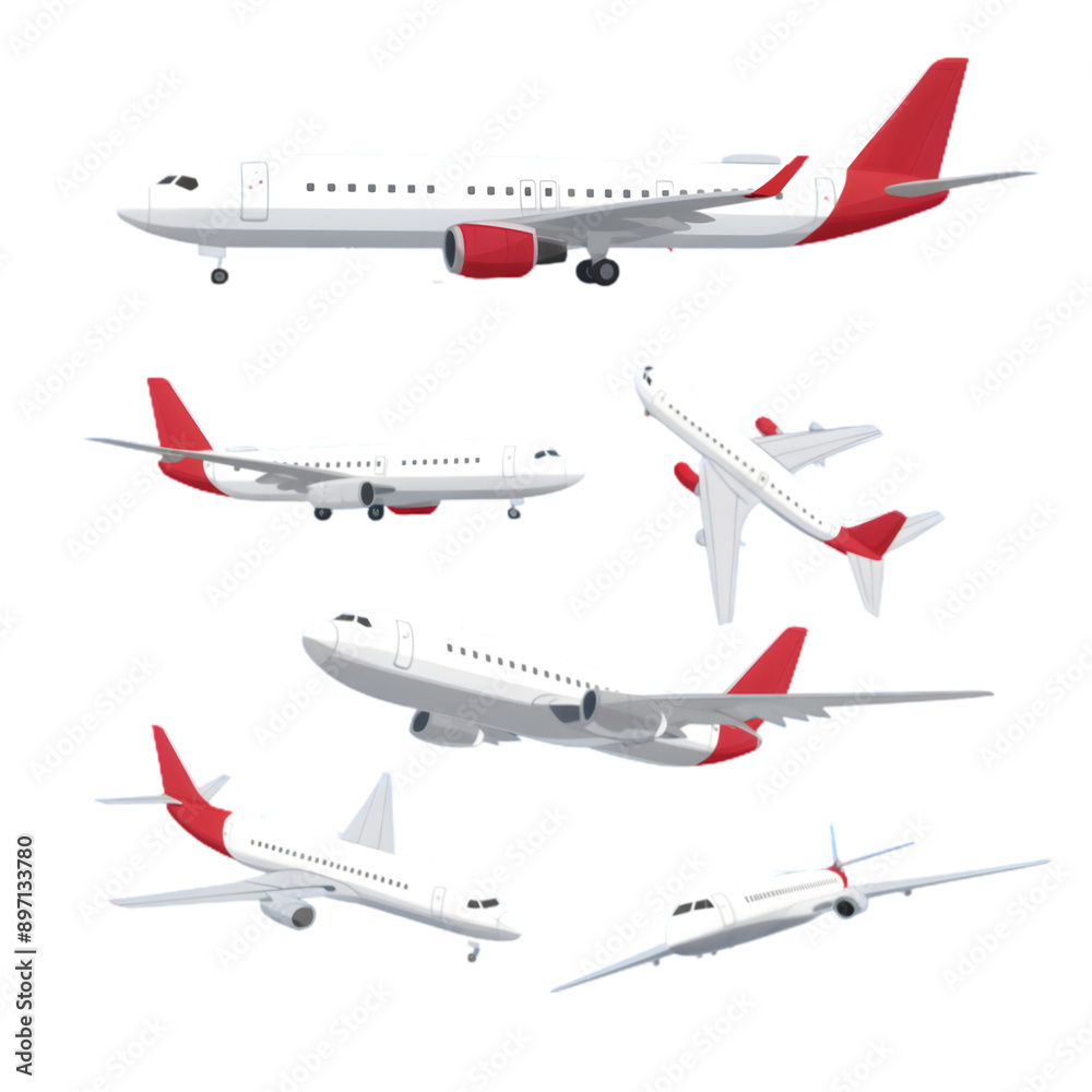 An airplane flying over a world map in a vector illustration An airplane flying over a world map in a vector illustration