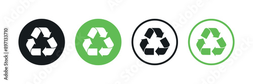 recycle icon set. Ecology save