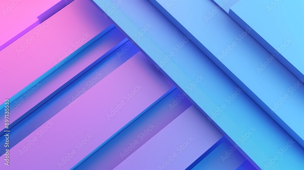 Fototapeta premium Colorful and vibrant abstract minimalist background with intersecting geometric shapes