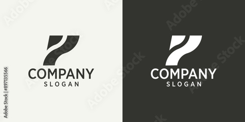 collection of letter p logo design vector