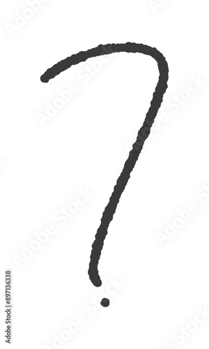 ラフな手書きの黒いクエスチョンマーク･疑問符 - はてな･なぜ･なに･疑問のイメージ素材