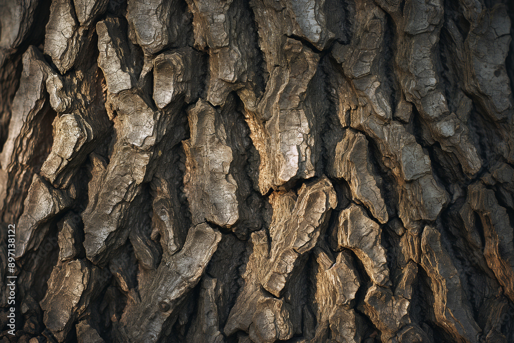 Detailed Close-Up of Textured Bark on an Old Tree, Highlighting Intricate Patterns and Lines. Generative AI Detailed Close-Up of Textured Bark on an Old Tree, Highlighting Intricate Patterns and Lines. Generative AI