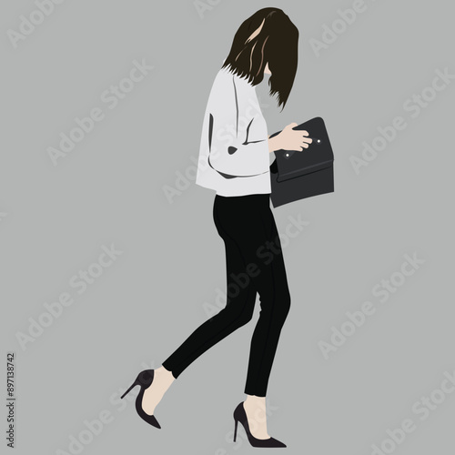 business woman with laptop