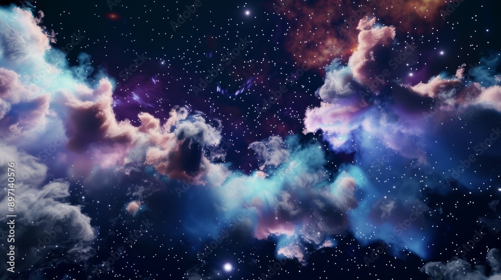 flowing digital pixel cloud in space texture, Flowing Digital pixel Cloud in space texture