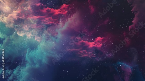 Wallpaper Mural flowing digital pixel cloud in space texture, Flowing Digital pixel Cloud in space texture Torontodigital.ca