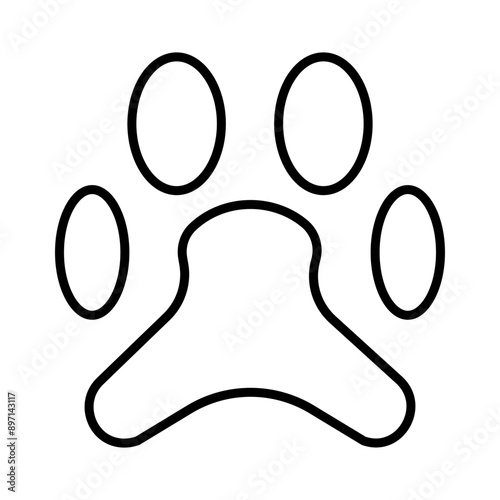 Animal Paw Print Icon, Simple Icon Vector Design, best used for presentation, application, web and banner
