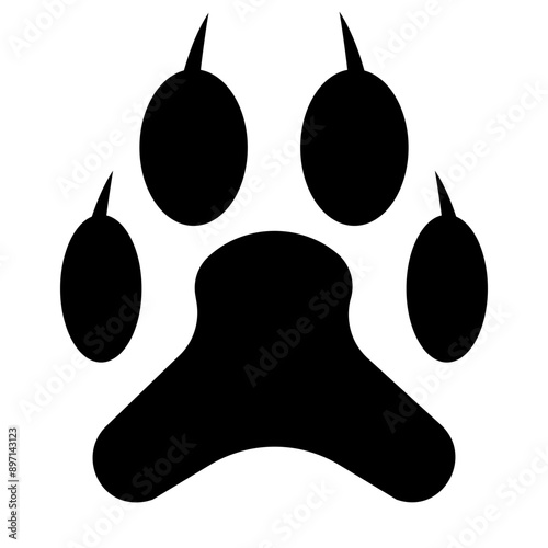 Animal Paw Print Icon, Simple Icon Vector Design, best used for presentation, application, web and banner