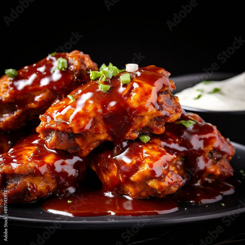 chicken wings with sauce, Generative AI