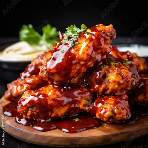 chicken wings with sauce, Generative AI