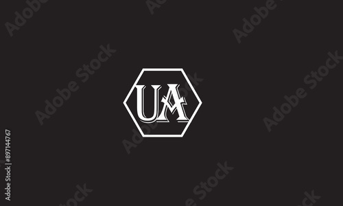 UA, AU, U, A Abstract Letters Logo Monogram	