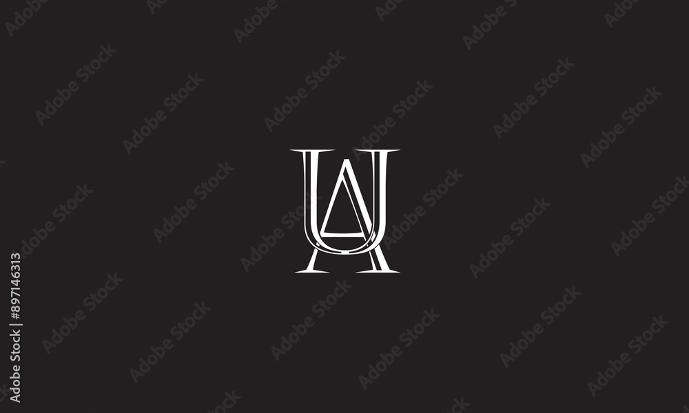 UA, AU, U, A Abstract Letters Logo Monogram UA, AU, U, A Abstract Letters Logo Monogram