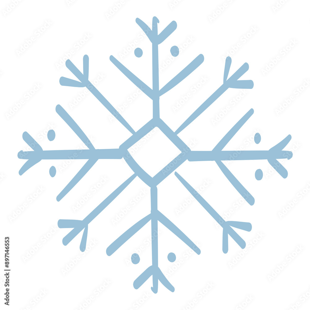 Winter snowflake png sticker, Christmas doodle in creative design Winter snowflake png sticker, Christmas doodle in creative design