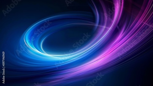Captivating abstract background of blue and purple light swirls, ideal for technology or energy themed projects