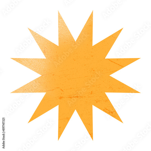 Starburst png sticker, transparent background