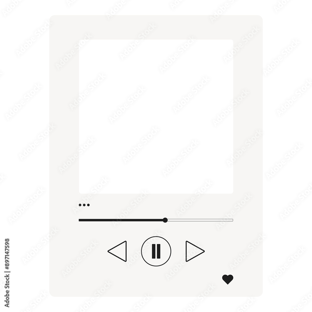 MP3 player png frame sticker, transparent design MP3 player png frame sticker, transparent design