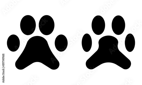 Set Of Animal Paw Print Icon, Simple Icon Vector Design, best used for presentation, application, web and banner