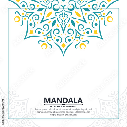 Colorful mandala pattern banner concept