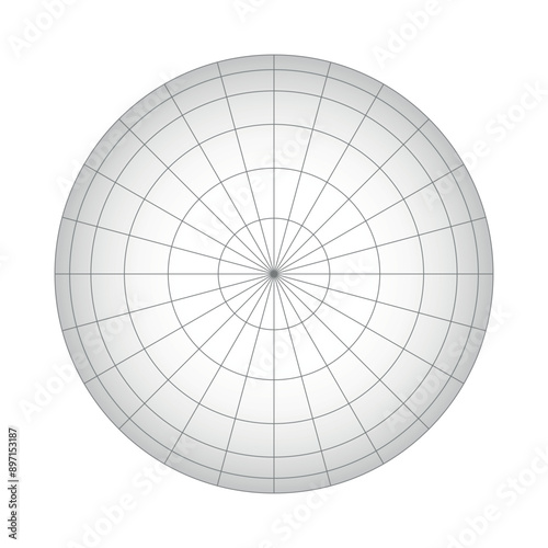 Earth planet globe grid of meridians and parallels