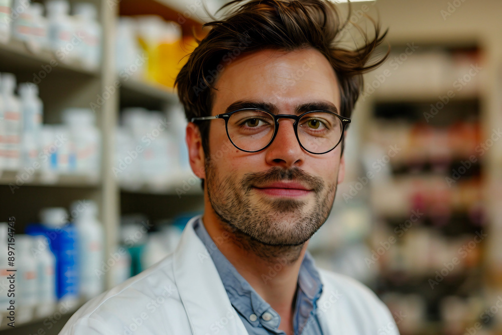 Pharmacist in pharmacy equipment in hospital Ai Generative Pharmacist in pharmacy equipment in hospital Ai Generative