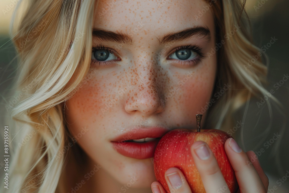 Person nursing fruit tree bush enjoying own farm delicious berries ripes, Generative AI Person nursing fruit tree bush enjoying own farm delicious berries ripes, Generative AI