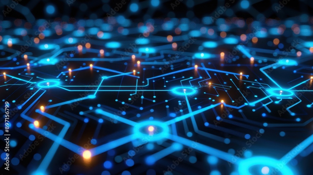 AI network concept, deep charcoal backdrop, vibrant cyan circuits, shining hubs, modern and intricate. AI network concept, deep charcoal backdrop, vibrant cyan circuits, shining hubs, modern and intricate.