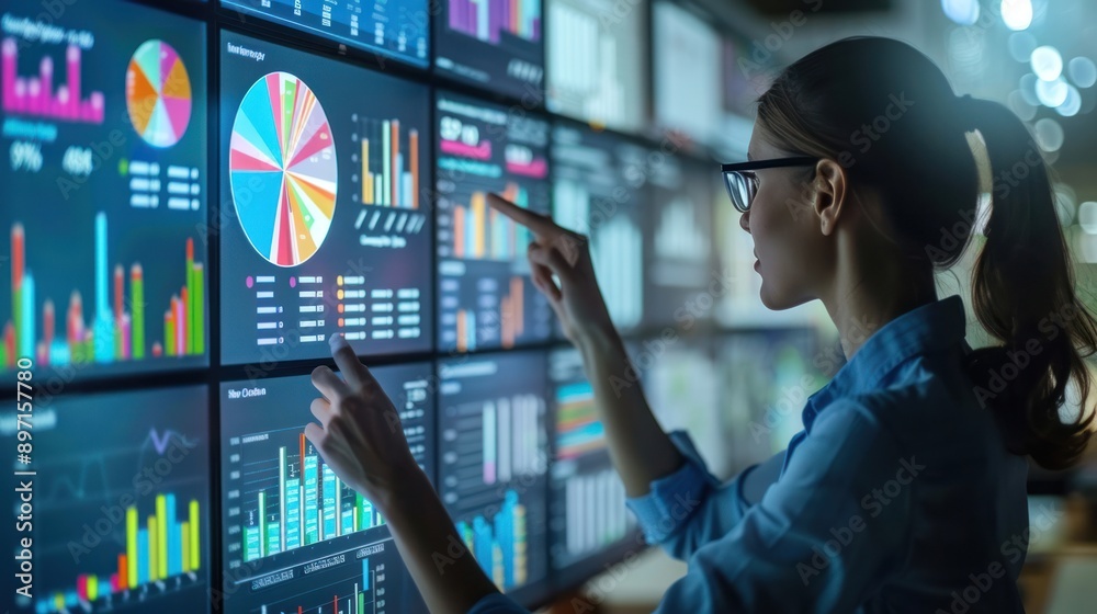 Business analyst presenting a market research report, emphasizing market analysis and business intelligence Business analyst presenting a market research report, emphasizing market analysis and business intelligence