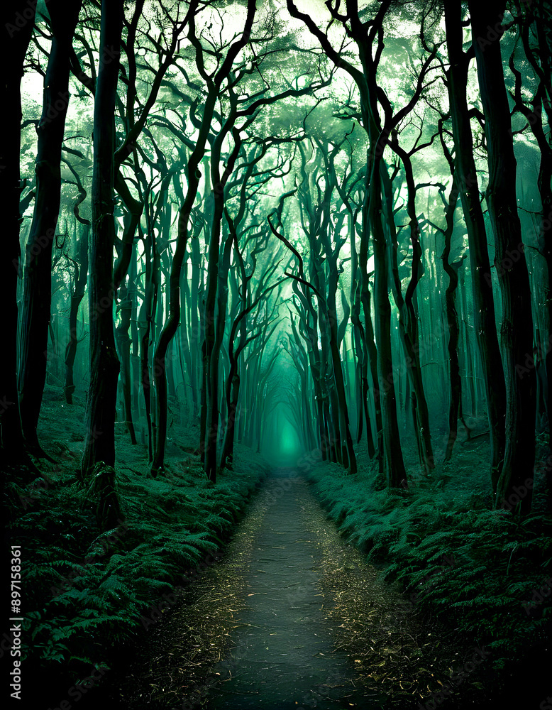 Fototapeta premium Mysterious Forest Path.