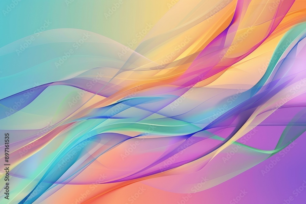 Fototapeta premium Dreamy abstract background with pastel colors, swirling shapes, high-quality textures, and soft lighting. Beautiful simple AI generated image in 4K, unique.