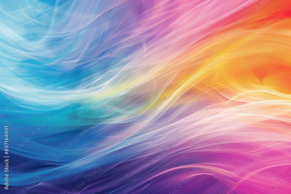 Bright vibrant abstract wavy pattern with a mix of colors Bright vibrant abstract wavy pattern with a mix of colors