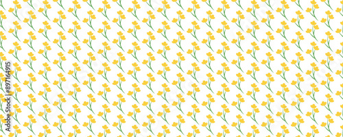 A unique seamless floral and leaf pattern design