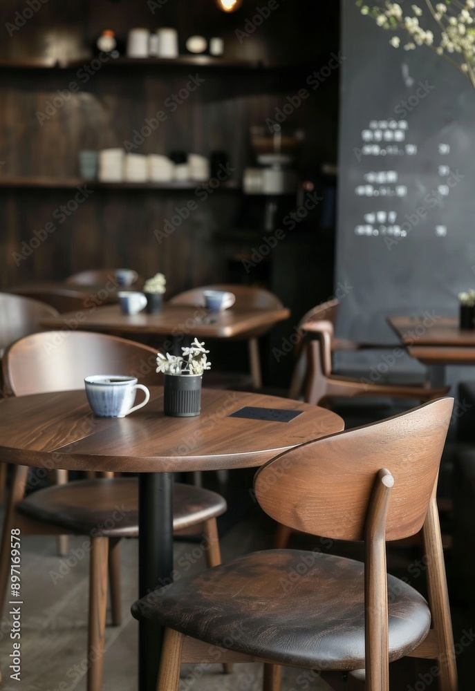 Interior of a coffee shop with tables and chairs, stock photo Interior of a coffee shop with tables and chairs, stock photo