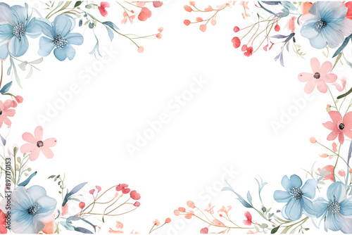 Watercolor Floral Kaleidoscope Mystical Watercolor Thistle Patterns