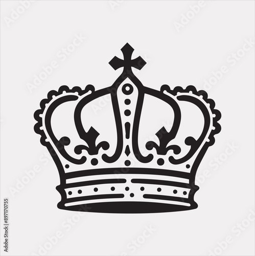 Crown Royal King cap silhouette vector on a white background
