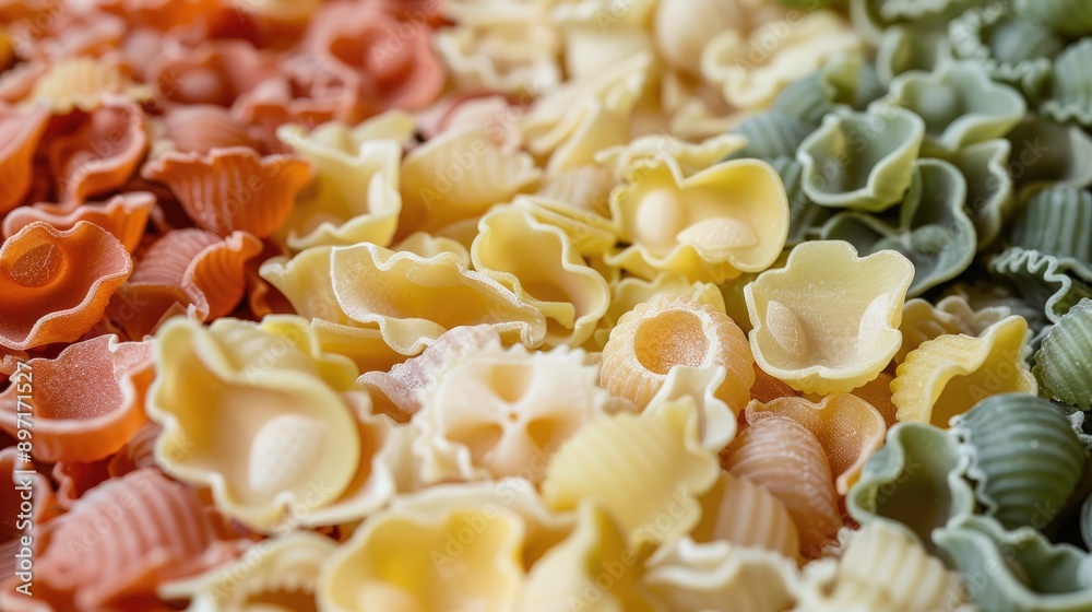Bulk purchase of various colored pasta shells Bulk purchase of various colored pasta shells