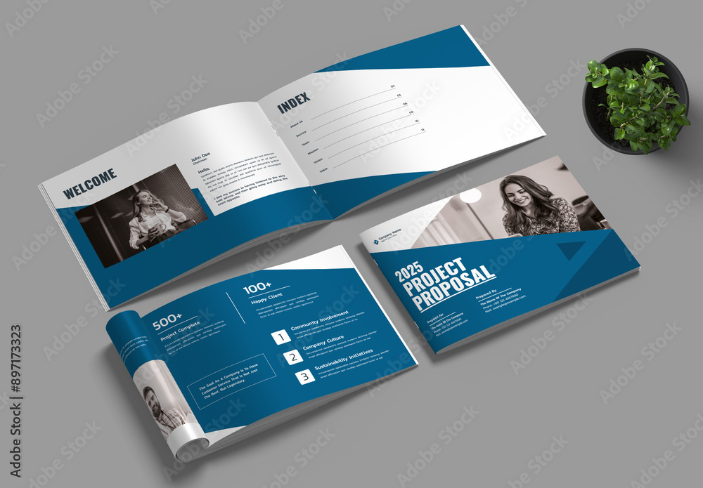 Proposal Brochure Layout Project Proposal Brochure Layout Stock Template | Adobe Stock