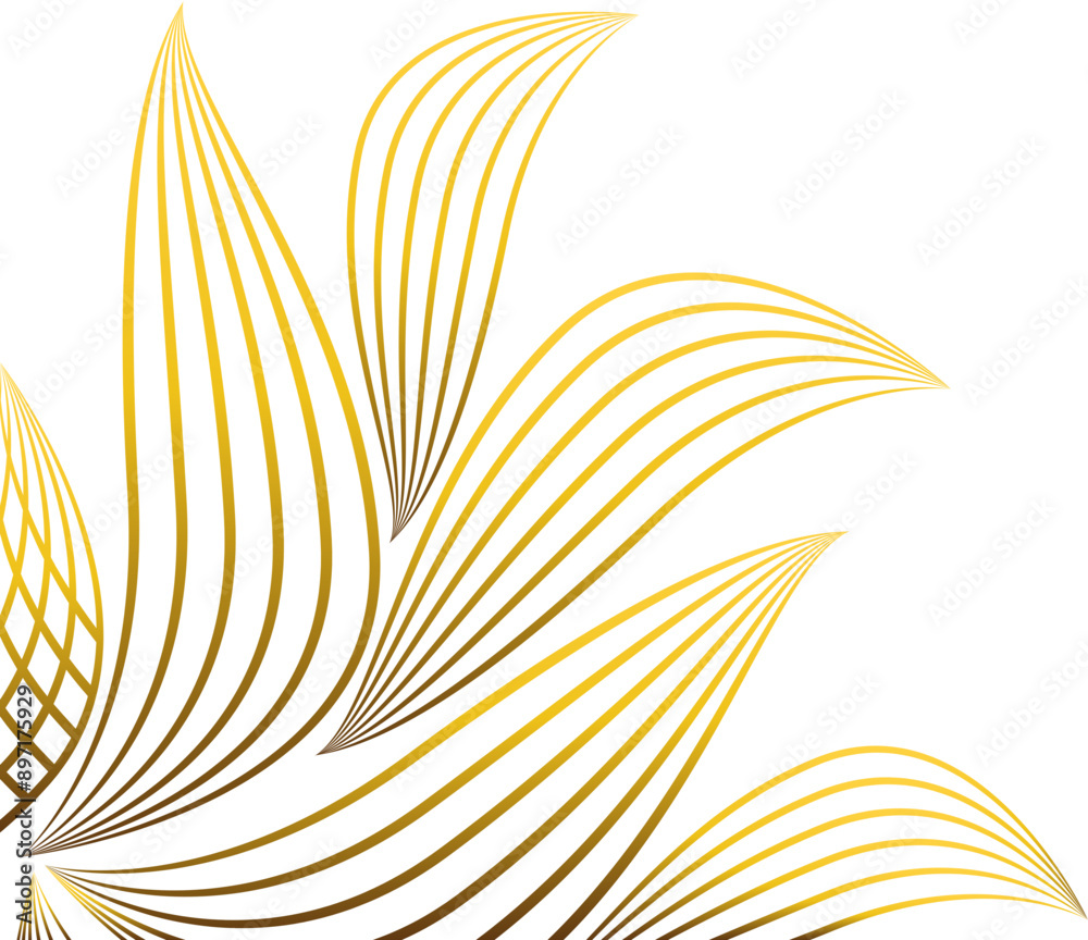 abstract golden floral decoration abstract golden floral decoration