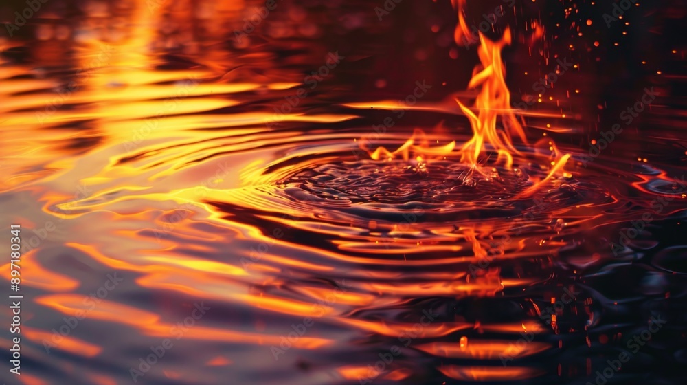 Fire on Water. Fire on Water.