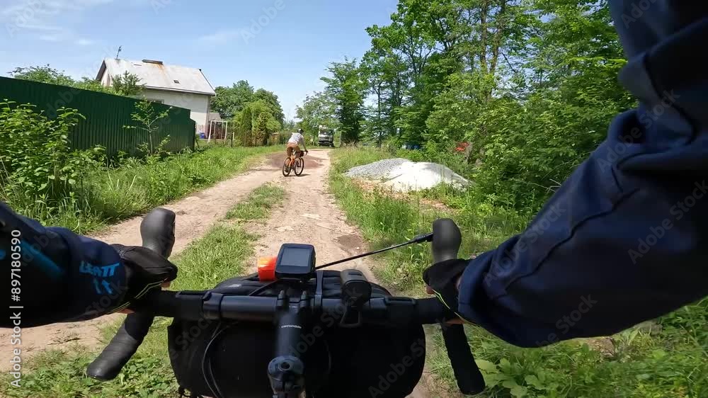 Gravel bicycle ride on the summer season Gravel bicycle ride on the summer season